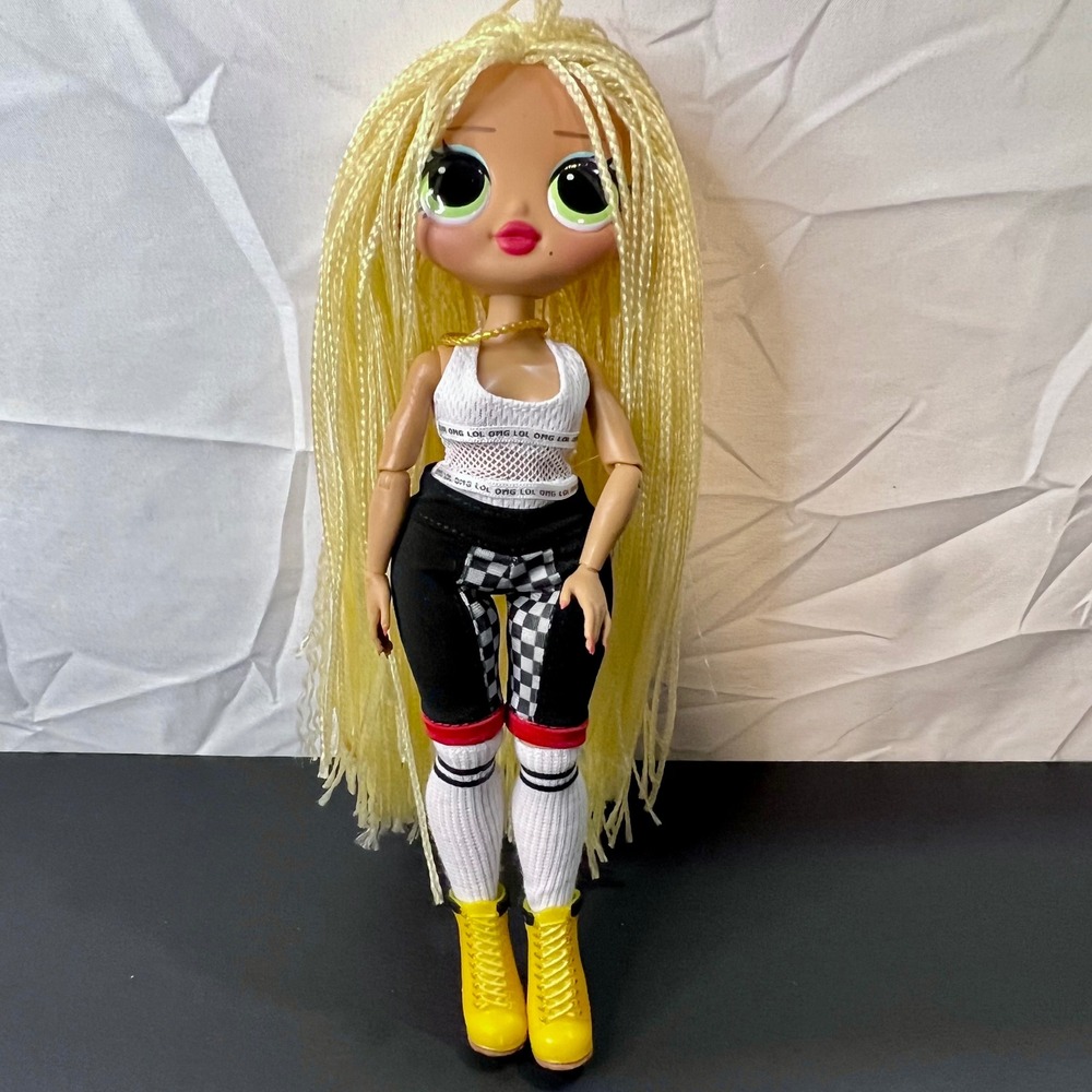 L.O.L. Surprise! 10" O.M.G. Swag Doll Kids Blonde Excellent Checkered Streetwear